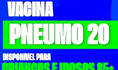 Vacina Pneumo 20 está disponível para crianças e idosos a partir de 85 anos nas UBS de Três Rios