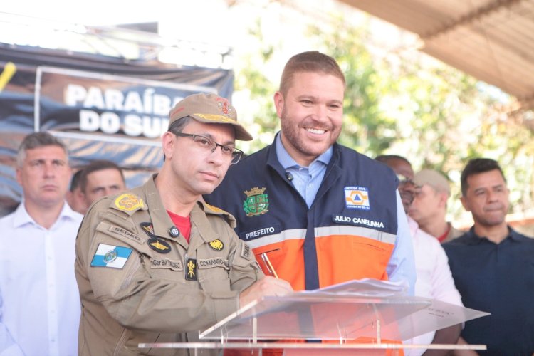 Paraíba do Sul lança pedra fundamental da futura unidade do Corpo de Bombeiros Militar