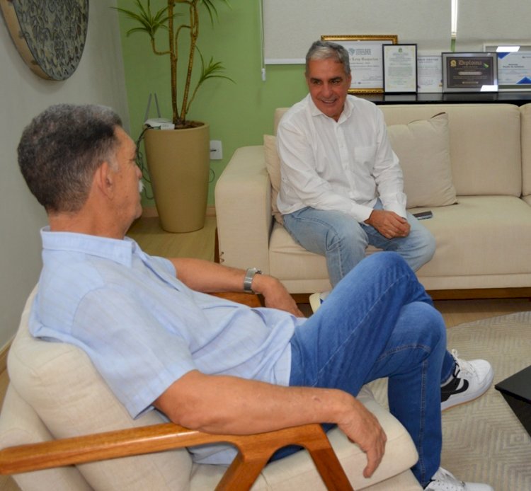 André Ceciliano visita o prefeito Cláudio Mannarino e parabeniza pela excelente gestão.