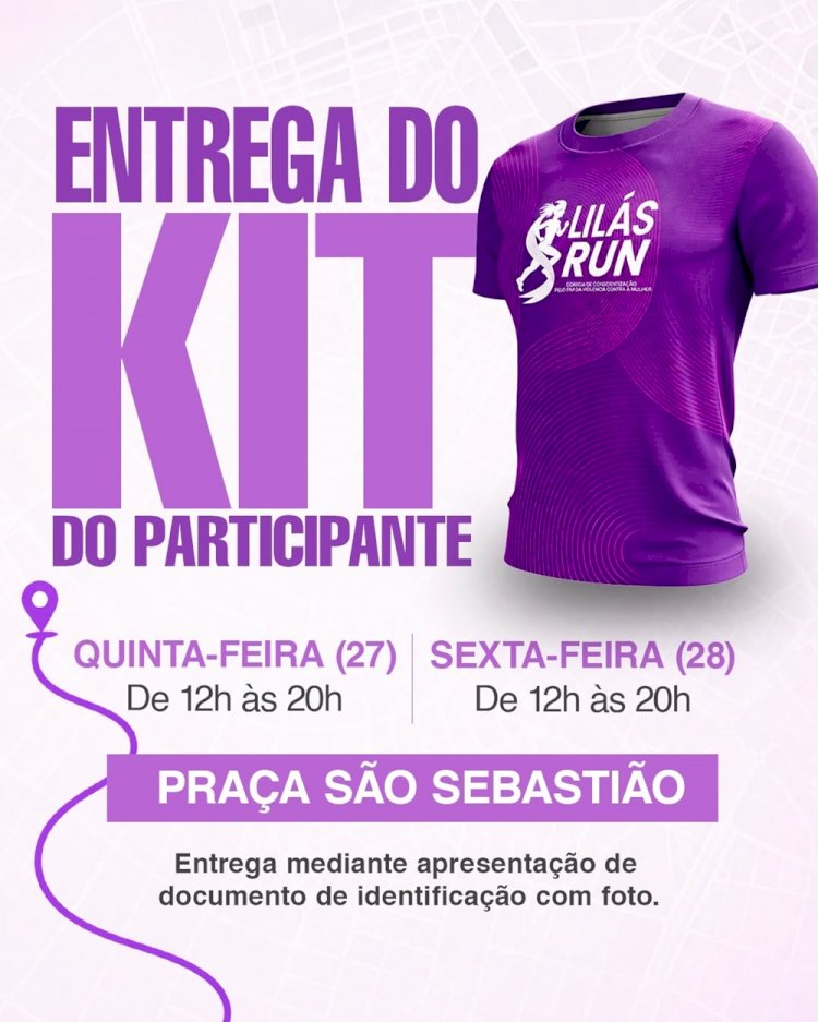Lilás Run movimenta Três Rios neste domingo com esporte e conscientização pelo fim da violência contra a mulher