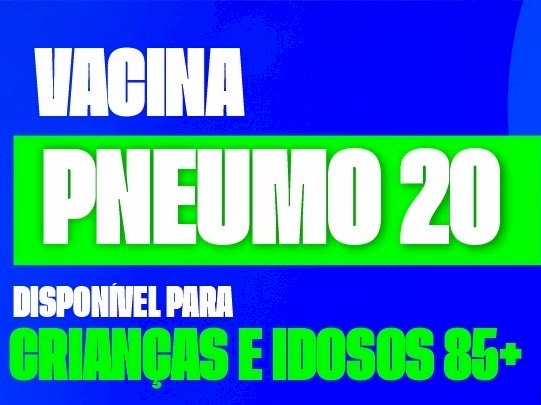 Vacina Pneumo 20 está disponível para crianças e idosos a partir de 85 anos nas UBS de Três Rios